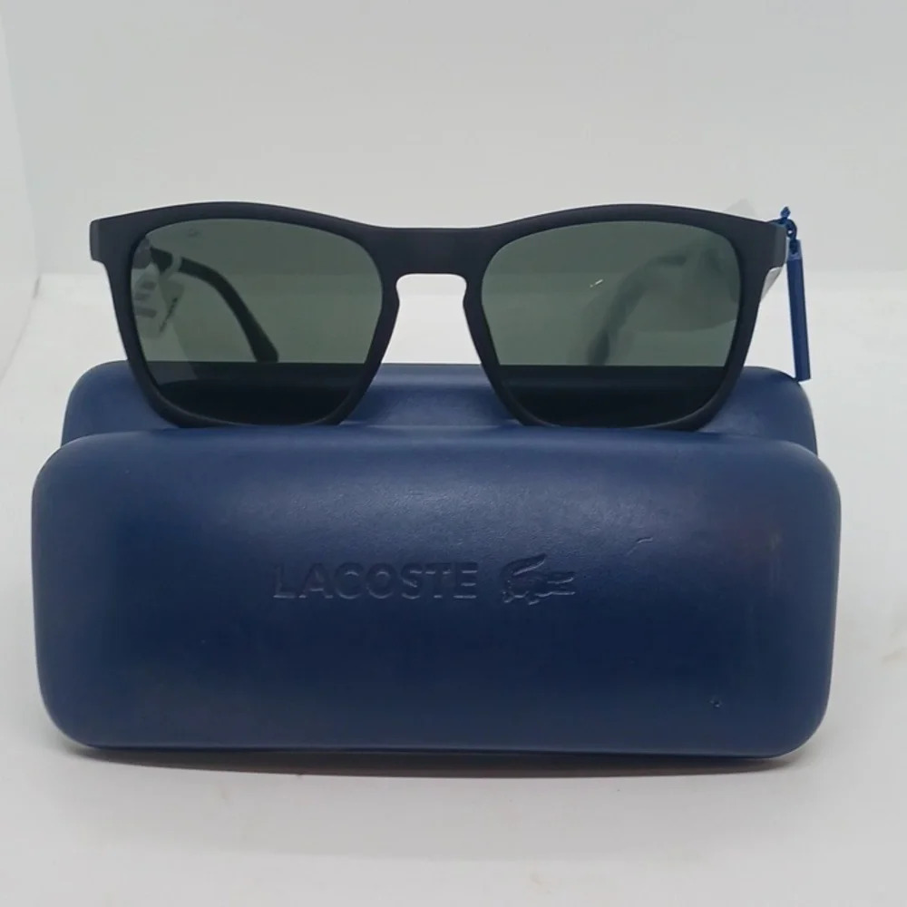 NWT LACOSTE SUNGLASSES L604SNDG MATTE BLACK GREEN
